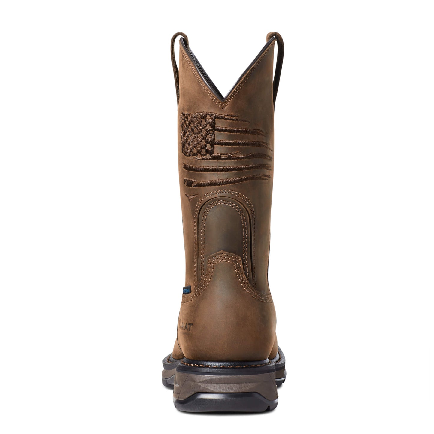 ARIAT WORKHOG XT PATRIOT WATERPROOF CARBON TOE WORK BOOT - MEN'S HEEL