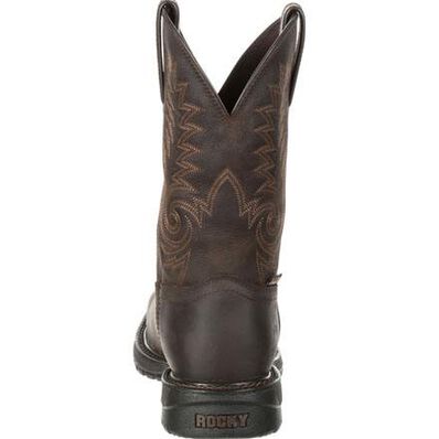 ROCKY ORIGINAL RIDE FLX STEEL TOE WATERPROOF WESTERN BOOT - MEN'S_BACK