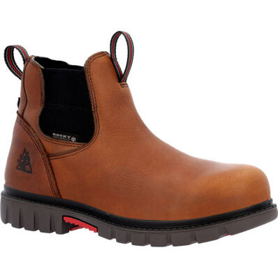 ROCKY WORKSMART WATERPROOF COMPOSITE TOE WORK CHELSEA BOOTS - MEN'S