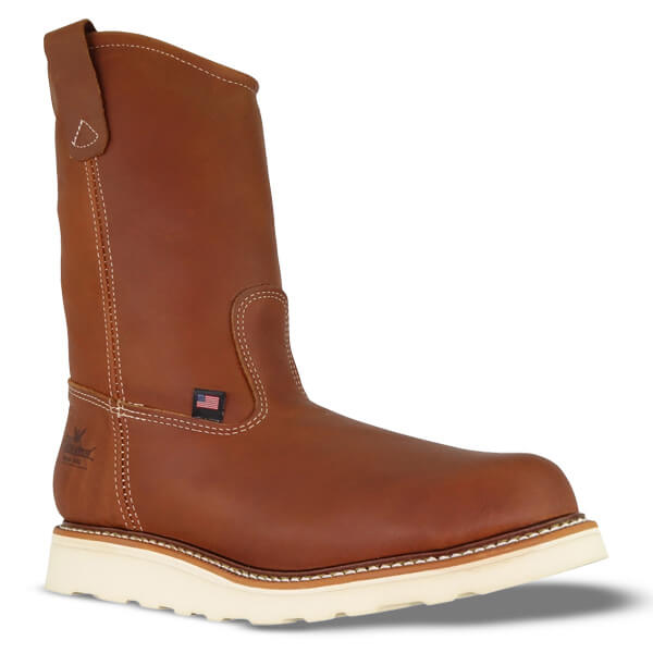 THOROGOOD AMERICAN HERITAGE – 11″ TOBACCO SAFETY TOE – PULL-ON WELLINGTON BOOT - MEN'S