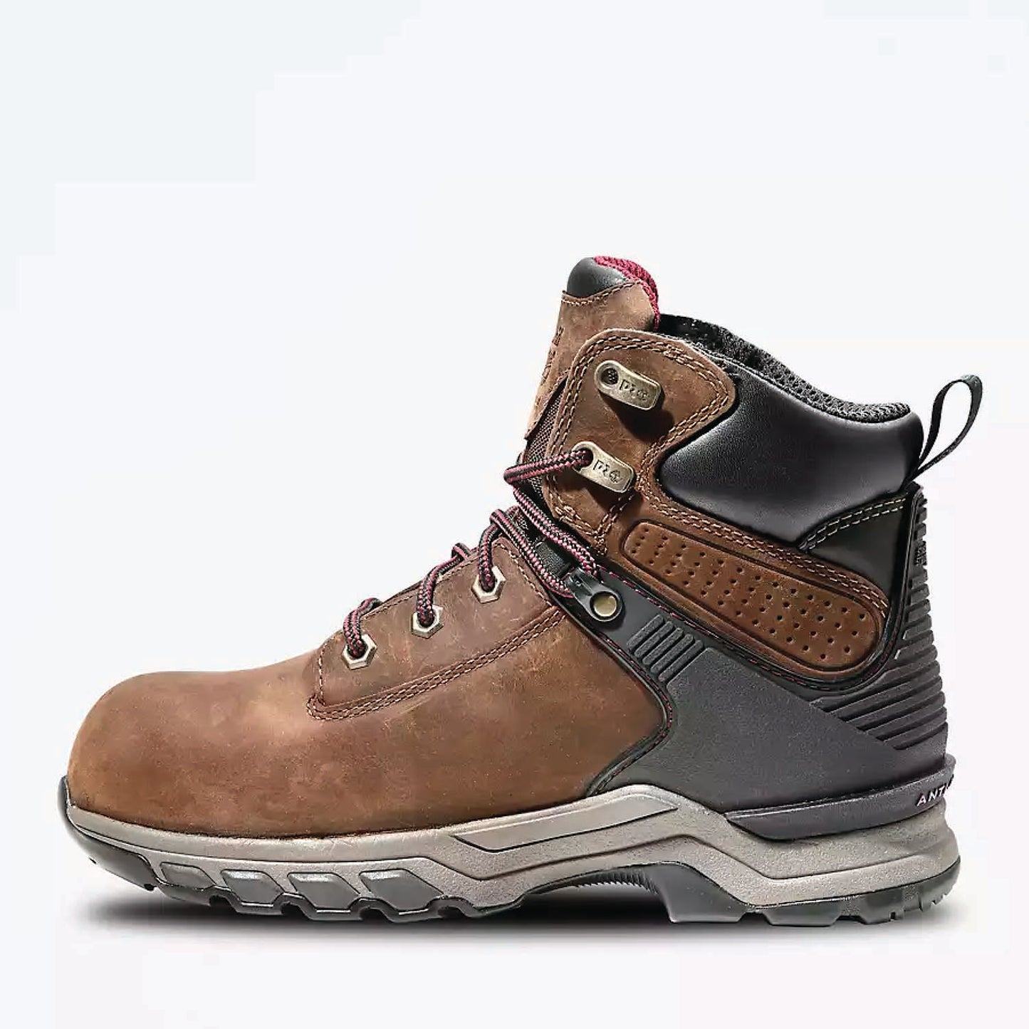 TIMBERLAND HYPERCHARGE 6" COMPOSITE TOE WATERPROOF WORK BOOT - WOMEN'S - BROWN/PURPLE - TB0A4115214 - SIDE 2