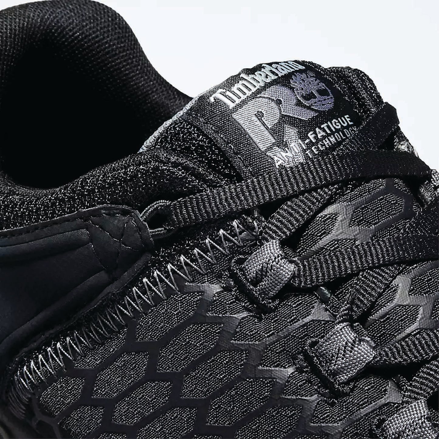 TIMBERLAND PRO® POWERTRAIN SPORT ALLOY TOE WORK SNEAKER - MEN'S - BLACK RIPSTOP NYLON - TB0A1B6U001 - DETAIL SHOT