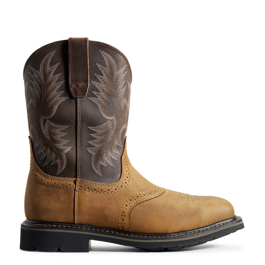 ARIAT SIERRA WIDE SQUARE TOE STEEL TOE WORK BOOT - MEN'S SIDE