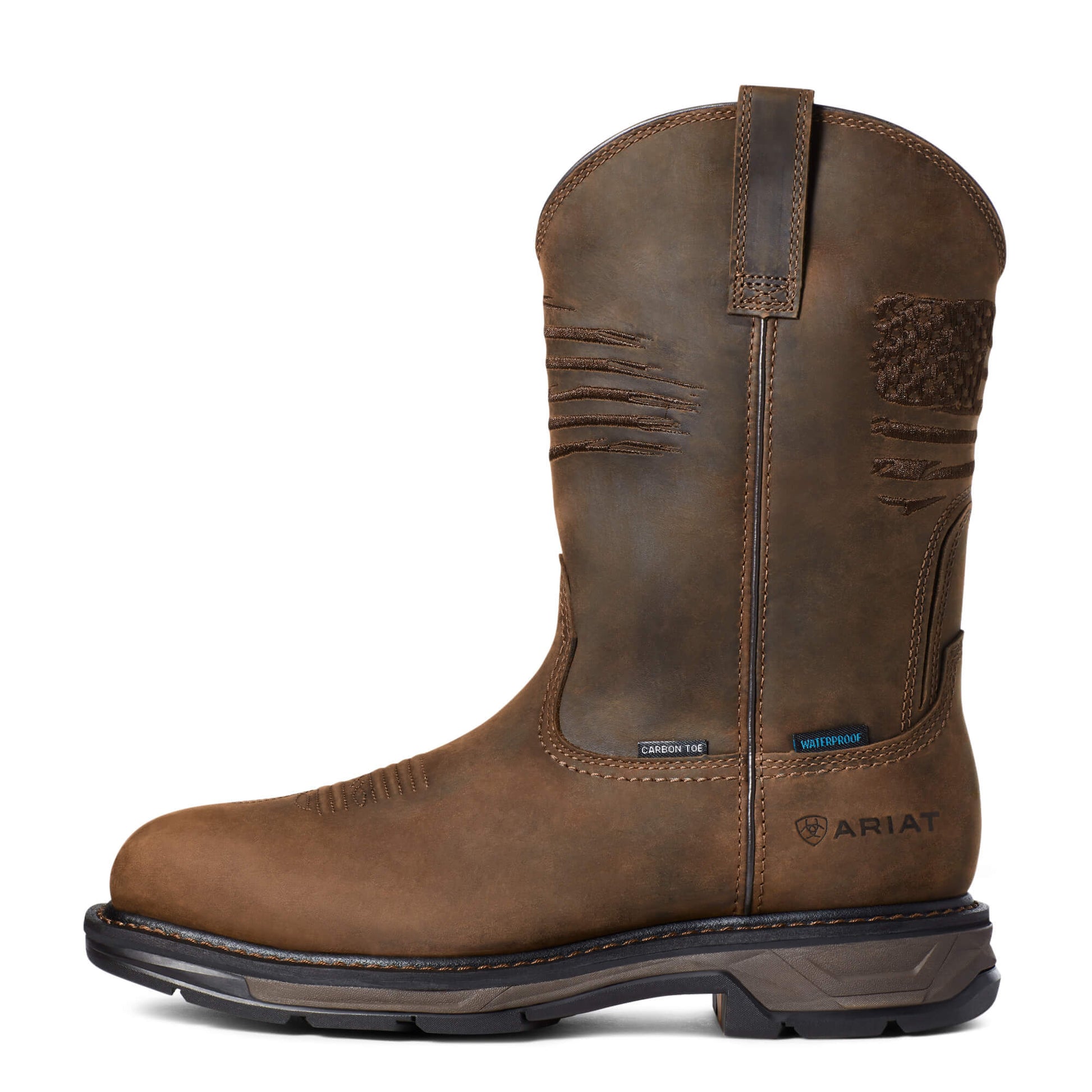 ARIAT WORKHOG XT PATRIOT WATERPROOF CARBON TOE WORK BOOT - MEN'S SIDE 2