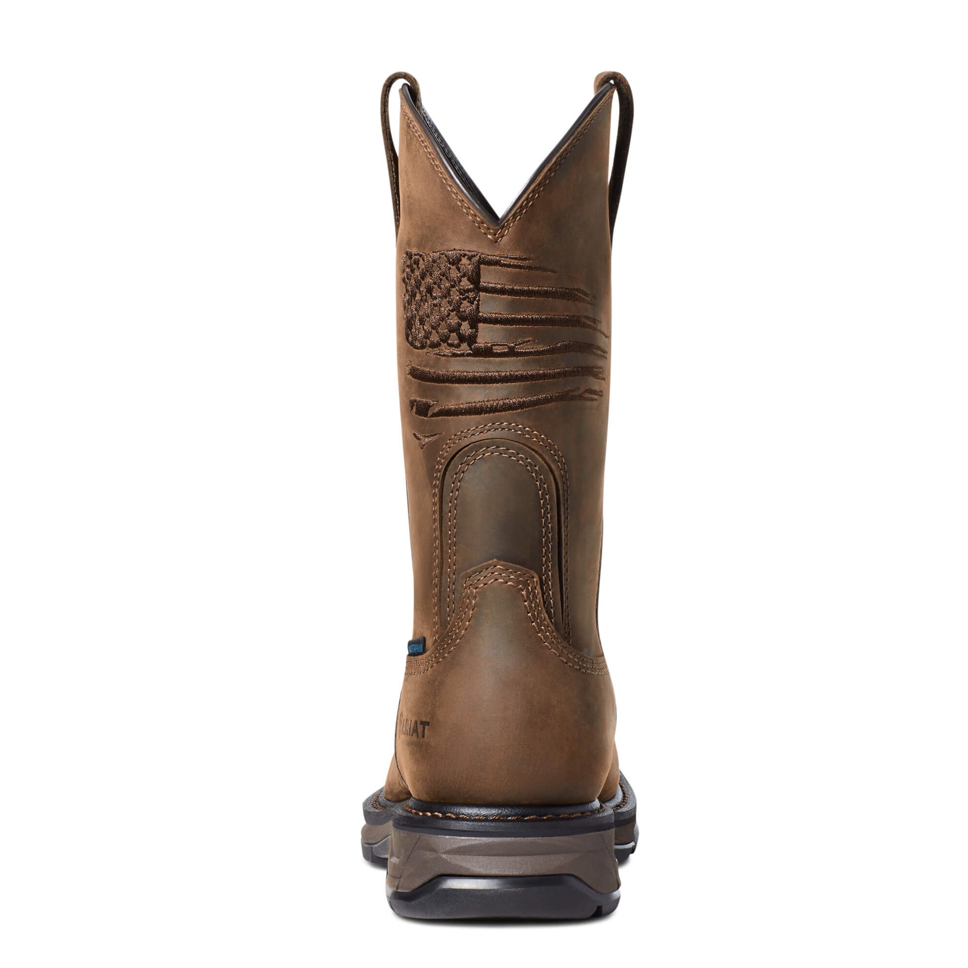 ARIAT WORKHOG XT PATRIOT WATERPROOF CARBON TOE WORK BOOT - MEN'S HEEL