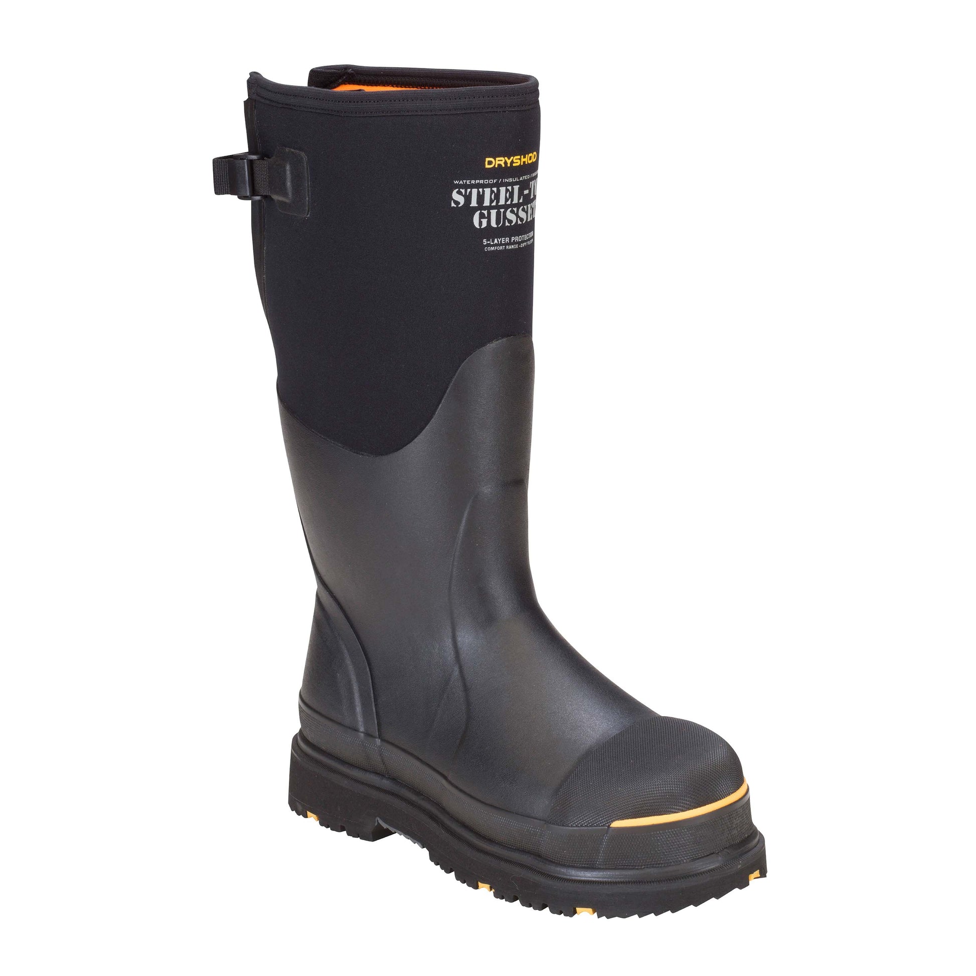 DRYSHOD WATERPROOF STEEL TOE WORK BOOT WITH ADJUSTABLE GUSSET - MEN'S