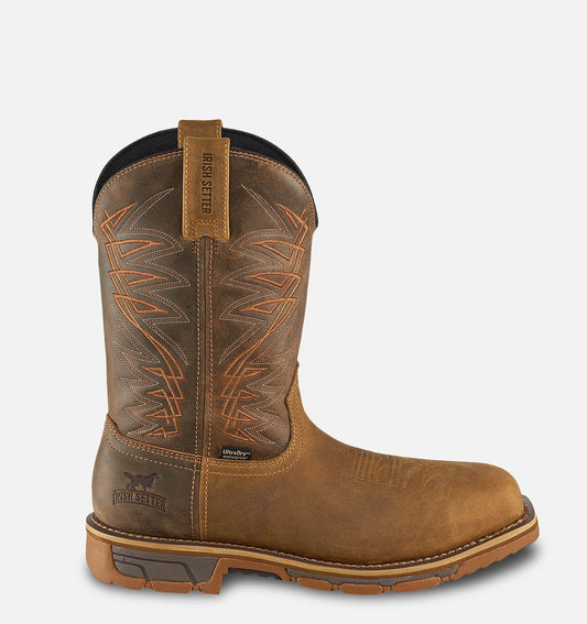 IRISH SETTER MARSHALL 11-INCH WATERPROOF LEATHER SAFETY TOE PULL-ON BOOT - MEN'S_SIDE