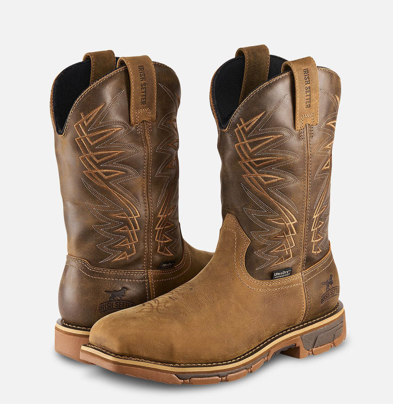 IRISH SETTER MARSHALL 11-INCH WATERPROOF LEATHER SAFETY TOE PULL-ON BOOT - MEN'S_PAIR
