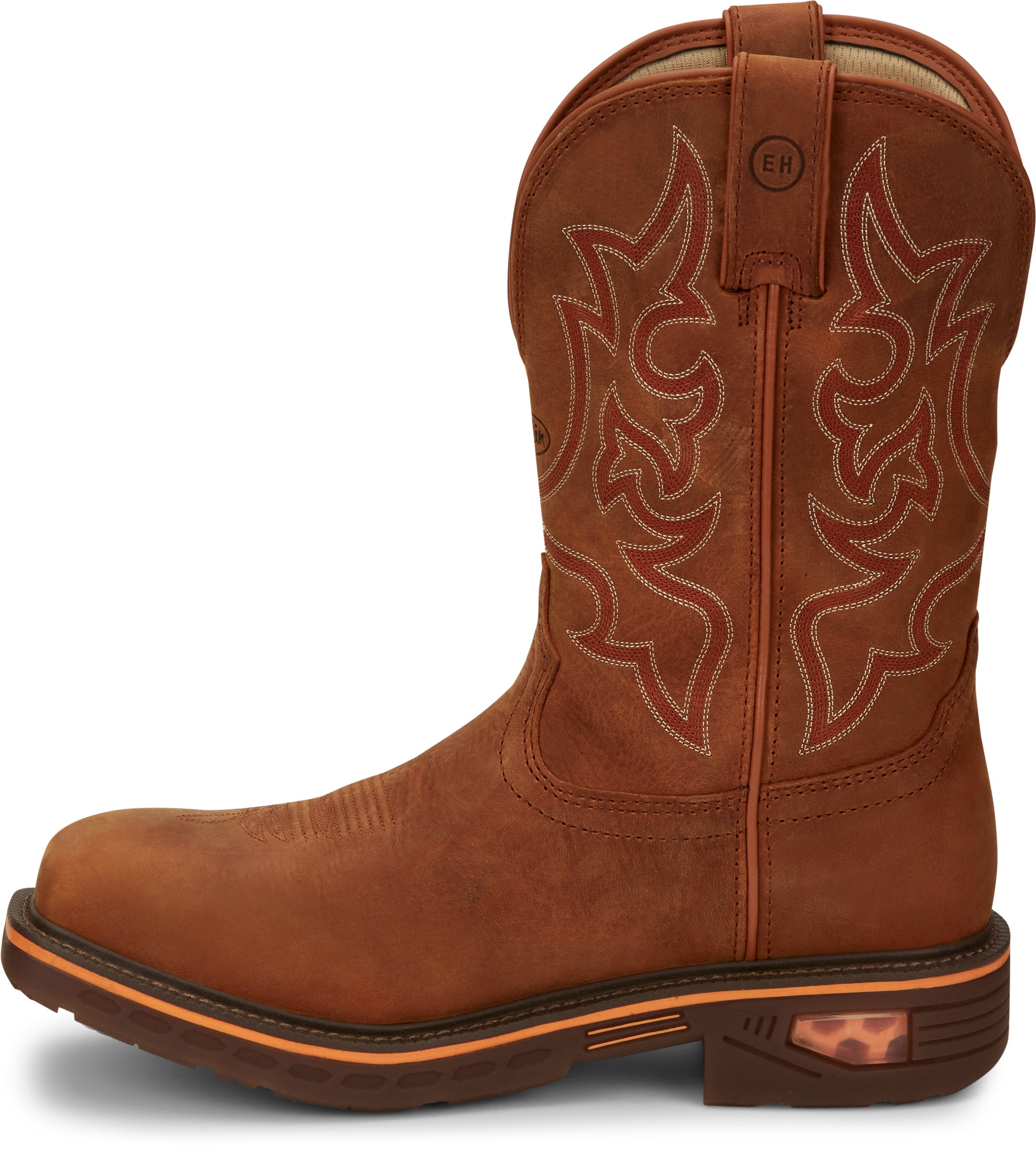 JUSTIN COMMANDER RESISTOR™ RUSSET BROWN NANO COMP TOE WORK BOOT - MEN'S_SIDE 2