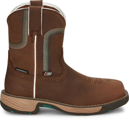 JUSTIN RUSH 8" COMPOSITE TOE WATERPROOF WORK BOOT - WOMEN'S_SIDE