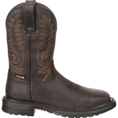 ROCKY ORIGINAL RIDE FLX STEEL TOE WATERPROOF WESTERN BOOT - MEN'S_SIDE