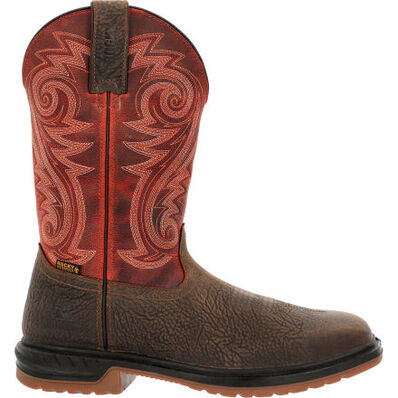 ROCKY WORKSMART 11" COMPOSITE TOE WATERPROOF WESTERN BOOT - MEN'S_SIDE