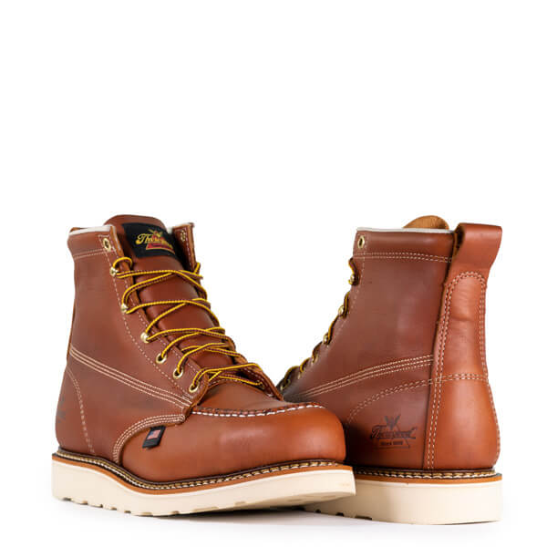 THOROGOOD AMERICAN HERITAGE – 6″ TOBACCO SAFETY TOE – MOC TOE MAXWEAR WEDGE™ - MEN'S_PAIR 2