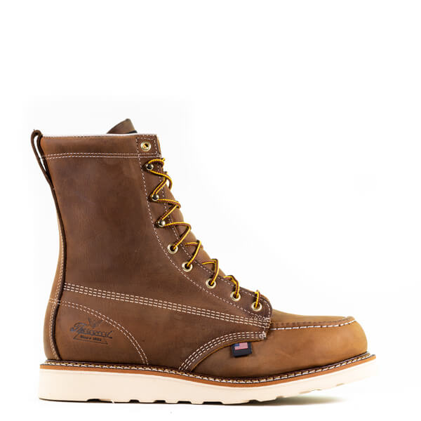 THOROGOOD AMERICAN HERITAGE – 8″ TRAIL CRAZYHORSE SAFETY TOE – MOC TOE MAXWEAR WEDGE™ - MEN'S_SIDE